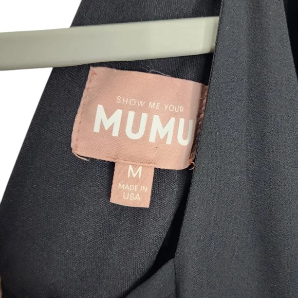 Show Me Your Mumu MANDI MINI DRESS Black Smocked Back Size Large M - Picture 6 of 7